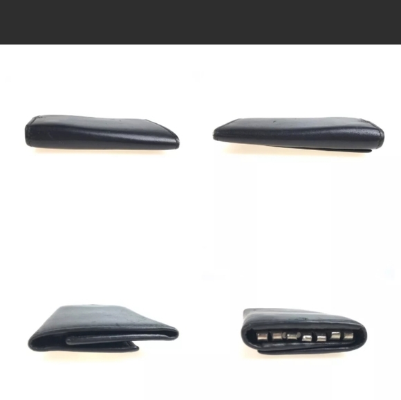 Gucci Authentic 6 Black Leather Key Case Silver Hard Ware - Picture 2 of 12